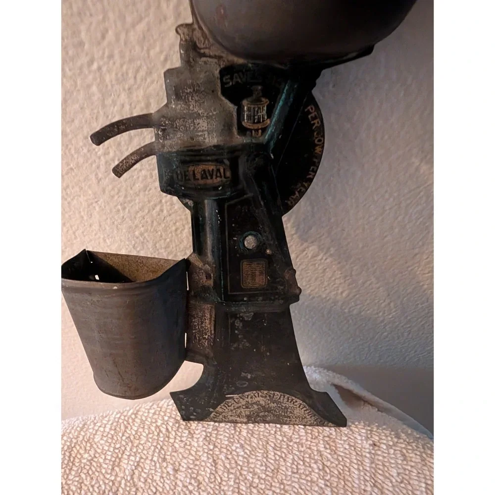1908 De Laval Cream Separator Antique Advertising Tin Match Holder, 6.25